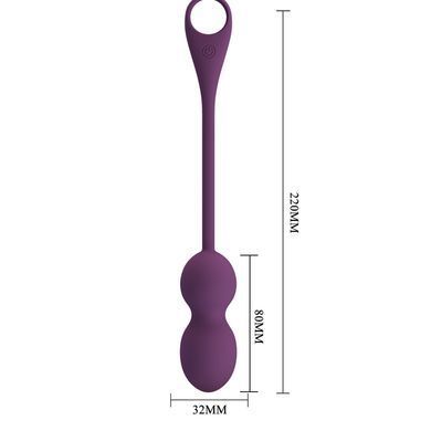 Вагинальные шарики с вибрацией и управлением с смартфона Pretty Love - Elvira dark Purple, BI-210212HP-2