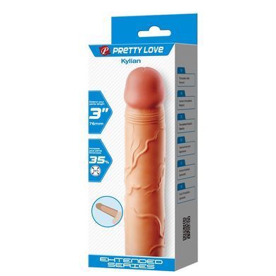 Удлиняющая насадка презерватив Pretty Love - Kylian 3" Flash, BI-026257