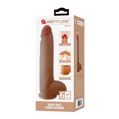 Силиконовый фаллоимитатор на присоске PRETTY LOVE - Mendel 10" Super Soft Liquid Silicone Dildo, BW-008142N