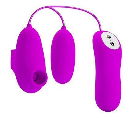Вакуумный стимулятор с виброяйцом PRETTY LOVE - SUCTION & VIBRO-BULLETS, BI-014925
