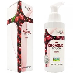 Ароматизований лубрикант та масажний гель 2 в 1 з збуджуючим ефектом Love Stim - Orgasmic Touch  Cherry, 150 ml