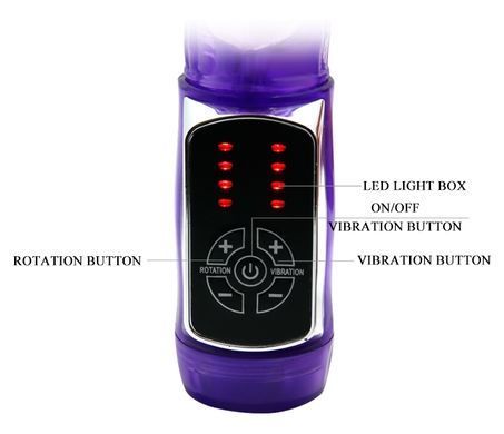 Вібратор із стимулятором клітора та функцією ротації BAILE - ENTHUSTASM COWBOY, 4 rotation functions 12 vibration functions, BW-037302