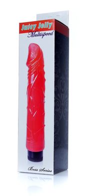 Вибратор Boss Series - Juicy Jelly Multispeed Red, ( длина 22 см, диаметр 4 см ) BS6700075