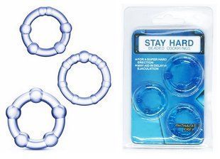 Набор эрекционных колец Stay hard, CN-330300012 Blue