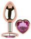 Анальная пробка с кристаллом EGZO - Rose Gold Heart Plug Rose size M