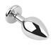 Анальная пробка с кристаллом EGZO - Silver Round Plug Black size M