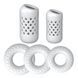Набор из 2-х стимулирующих насадок и 3-х колец на пенис Meleon - Delay Rings 5-Piece Set, SPS-19