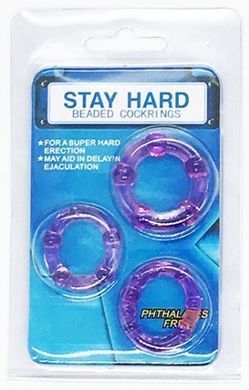 Набор эрекционных колец Stay hard, CN-330300012 Purple