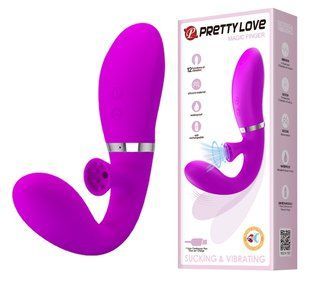 Вібростимулятор точки G із вакуумною стимуляцією PRETTY LOVE - MAGIC FINGER, BI-014435