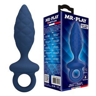 Анальная пробка MR.PLAY - Butt Plug with Loop Size L, BI-040214-MR