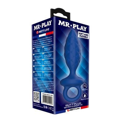 Анальна пробка MR.PLAY - Butt Plug with Loop Size M, BI-040215-MR