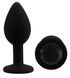 Силиконовая анальная пробка EGZO - Silicone Black Round Plug Black, size S