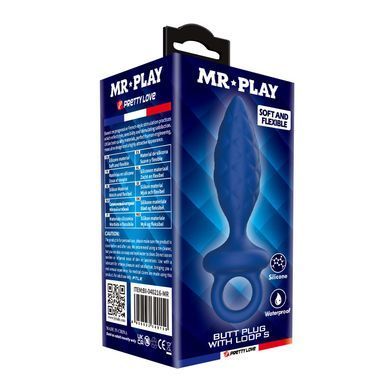 Анальна пробка MR.PLAY - Butt Plug with Loop Size S, BI-040216-MR