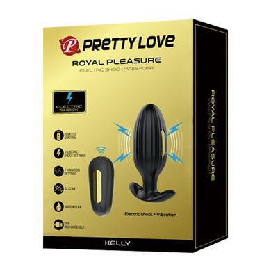 Анальная пробка Pretty Love « ROYAL PLEASURE » с вибрацией, электро стимуляцией и дистанционным управлением BI-040083W