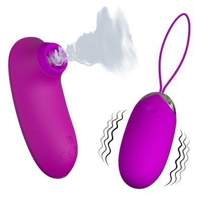 Комплект из виброяйца и вакуумного стимулятора Pretty Love ORTHUS Multifunctional 2 in 1, BI-014901W