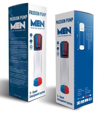 Автоматична вакуумна помпа із зарядкою від USB CANWIN Passion Pump Men BLUE - P638AU
