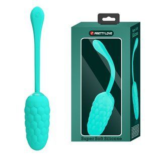 Виброяйцо с рельефным дизайном Pretty Love - MARINA  EGG Green, BI-014708-4