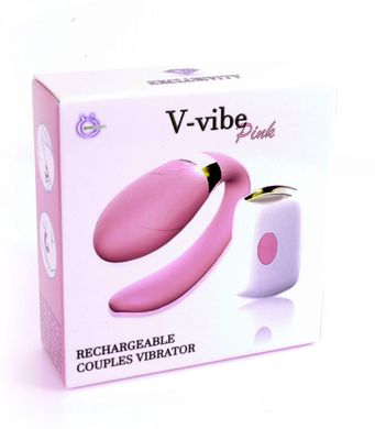 Вибромассажер для пар с пультом ДУ - Boss Series V-Vibe Pink USB 7 Function, BS6200001