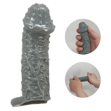 Насадка - презерватив Brave Man, BI-016013-2 ( серая )