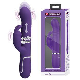 Вібромасажер із поступальним рухом серії Pretty Love - Coale Dark Purple, BW-500013-2