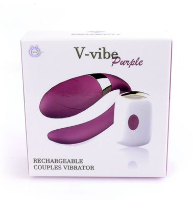Вібромасажер для пар з пультом дистанційного керування - Boss Series V-Vibe Purple USB 7 Function, BS6200002