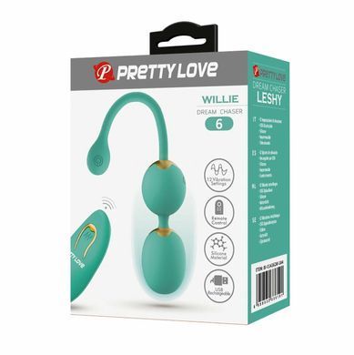 Вагинальные шарики с вибрацией Pretty Love - Willie Dream chaser 5 Green, BI-014548W-A4