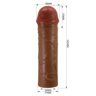 Подовжуюча насадка презерватив Pretty Love - Nile 1" Brown, BI-026252-1