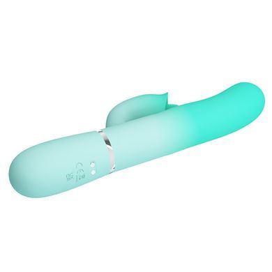 Пульсатор с клиторальным стимулятором Pretty Love - Gigi Light Green, 7 thumping functions 7 licking modes, BW-500035-4