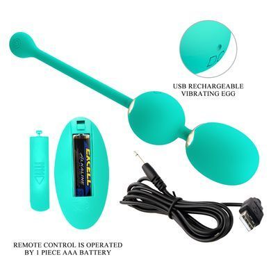 Вагинальные шарики с вибрацией Pretty Love - Willie Dream chaser 5 Green, BI-014548W-A4