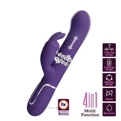 Вібромасажер із поступальним рухом серії Pretty Love - Coale Dark Purple, BW-500013-2