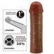 Подовжуюча насадка презерватив Pretty Love - Nile 1" Brown, BI-026252-1