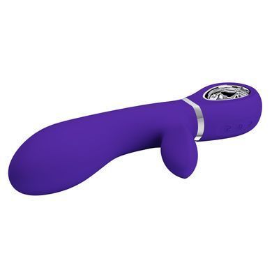Вибратор с мягкой головкой и клиторальной стимуляцией Pretty Love - Thomas USB Purple, BI-014621-3