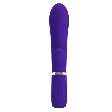 Вибратор с мягкой головкой и клиторальной стимуляцией Pretty Love - Thomas USB Purple, BI-014621-3