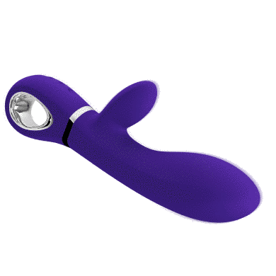 Вибратор с мягкой головкой и клиторальной стимуляцией Pretty Love - Thomas USB Purple, BI-014621-3
