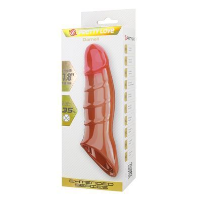 Удлиняющая насадка PRETTY LOVE - Damell Penis Sleeve Brown, BI-026278N-1