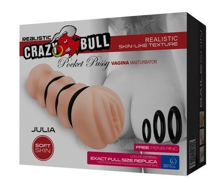 Мастурбатор-вагіна Crazy Bull - JULIA Pocket Pussy vagina, BM-009152H