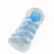 Мастурбатор із внутрішньою спіральною структурою та стимулюючою кулькою Pretty Love - Transparent masturbator Blue, BM-009229N