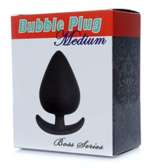 Анальный плаг Boss Series - Bubble Plug Medium Black, BS6700060
