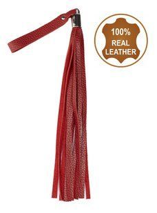 Флоггер из натуральной кожи Flirty Soft Leather - Red, BM-00025