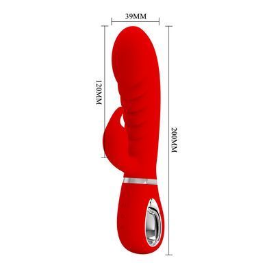 Ребристый вибратор Pretty Love - Prescott Red, BI-014635-2