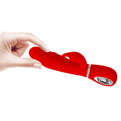 Ребристый вибратор Pretty Love - Prescott Red, BI-014635-2