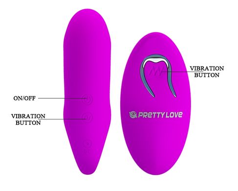 Вібратор для пар Pretty Love – 12 vibration functions, wireless remote control, BI-014482W