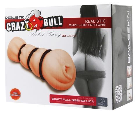 Мастурбатор-вагина Crazy Bull - Pocket Pussy 3D Vagina, BM-009154H