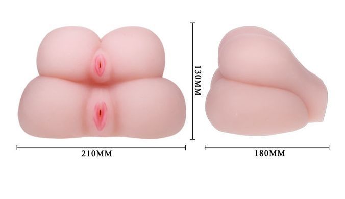 Мега мастурбатор з подвійною вібрацією та звуковим супроводом BAILI - Two Passion Lady Vagina And Ass Vibrating, BM-009136PL