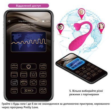Вібромасажер серії Pretty Love - Billy APP Purple, BI-300051HP