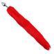 Анальна пробка з хвостом EGZO - Fox Tail Silver Plug Red, size S