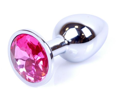 Анальний затор Boss Series - Jewellery Silver PLUG Pink S, BS6400008