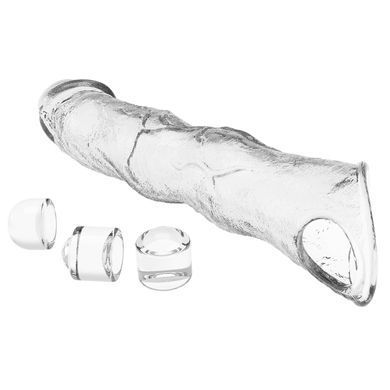 Удлиняющая насадка Pretty Love - Extension Penis Sleeve with Modular Length Blocks Clear, BI-026280M