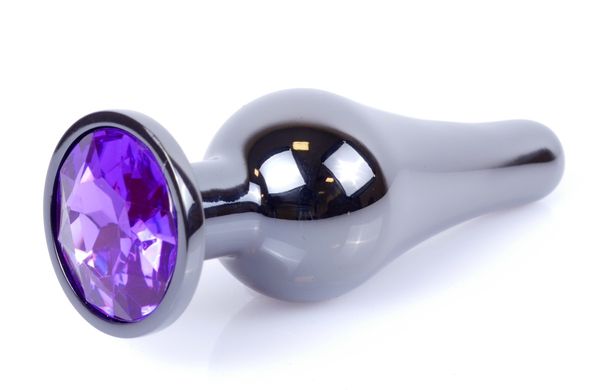 Анальний затор Boss Series - Jewellery Dark Silver BUTT PLUG Purple, BS6400061