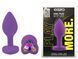 Силиконовая анальная пробка EGZO - Silicone Violet Heart Plug Rainbow, size S